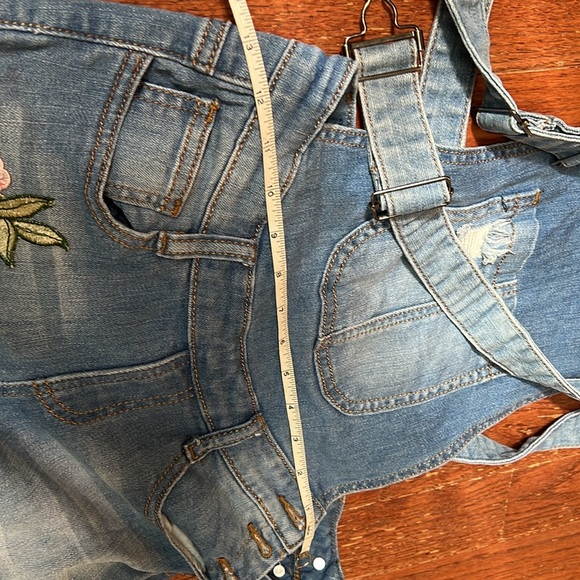 Machine Jean embroidered overalls size small 27 - Picture 9 of 9